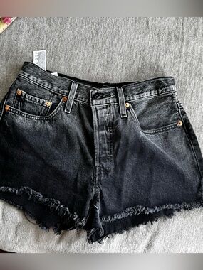Levi's Black Denim Jean Shorts